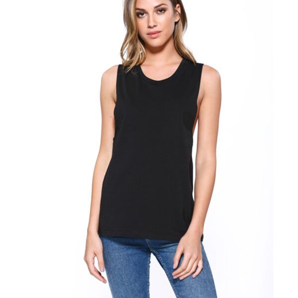 Ladies' Cotton Muscle T-Shirt Thumbnail